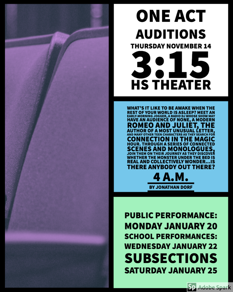 One Act Auditions