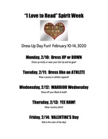 "I Love to Read" Spirit Week