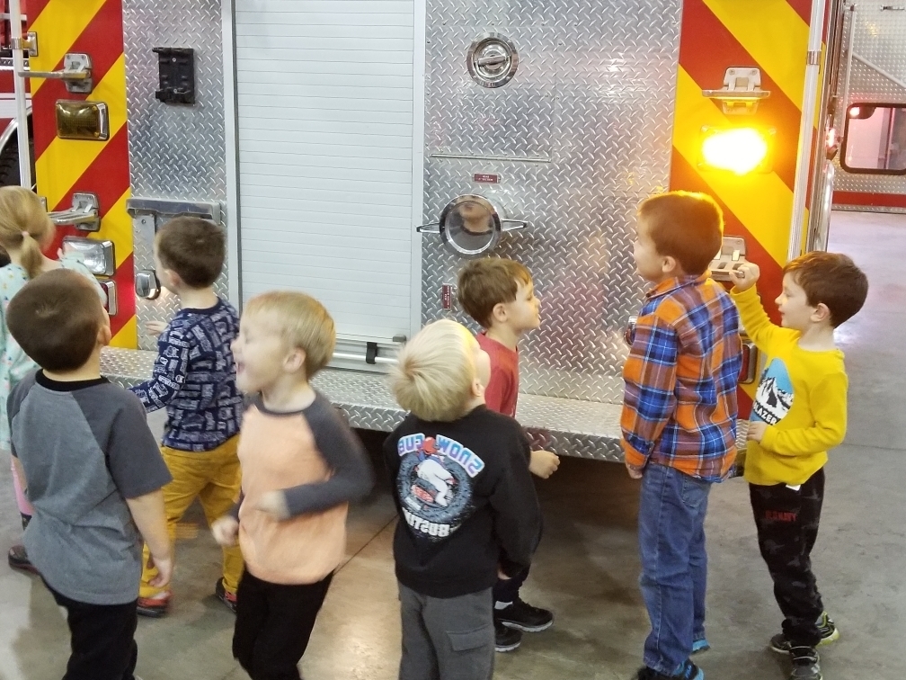 pre-K and fire truck